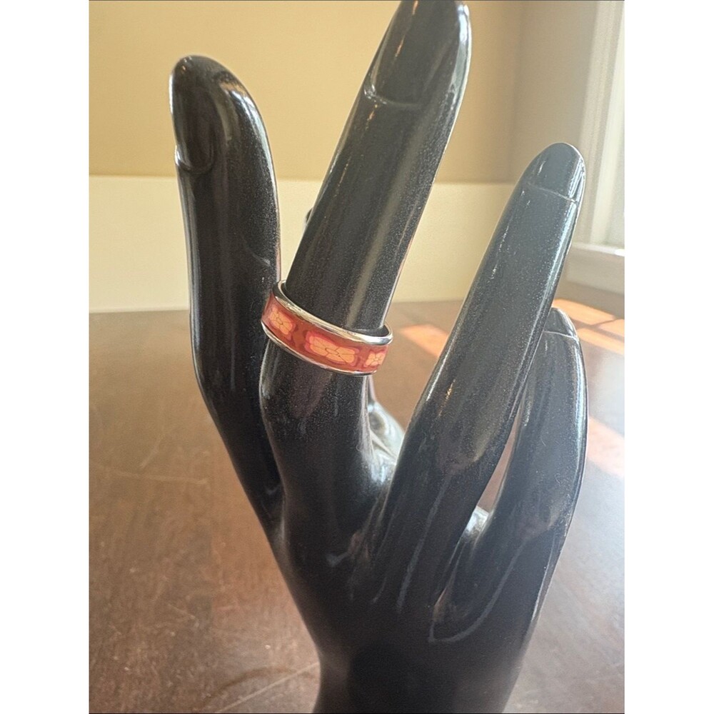 Rust Enamel Band Ring - Picture 2 of 3
